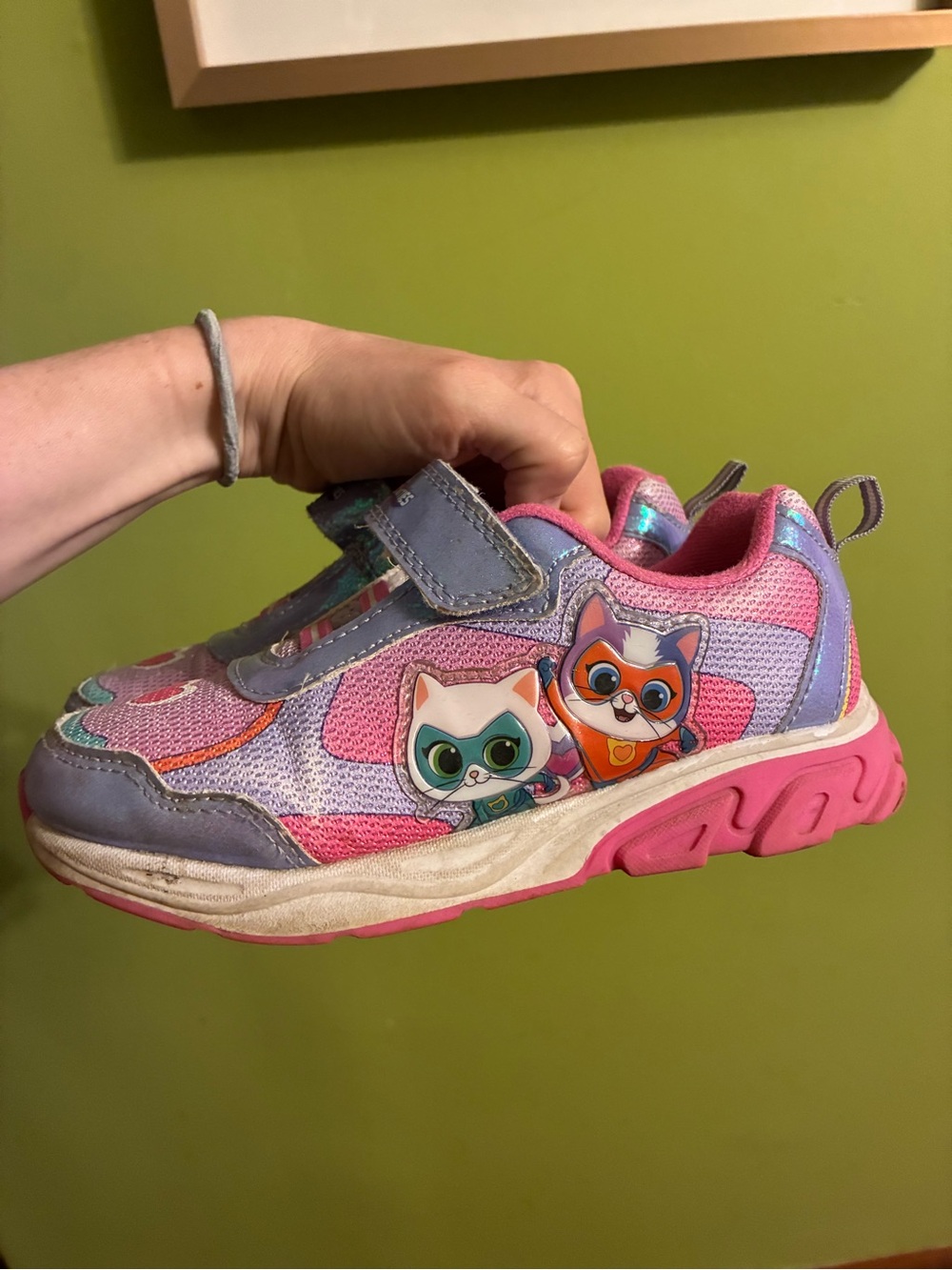 Girls Pink & Purple Super Kitties Sneakers